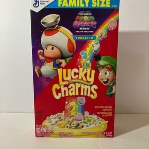 Super Mario Galaxy Lucky Charms Cereal Box